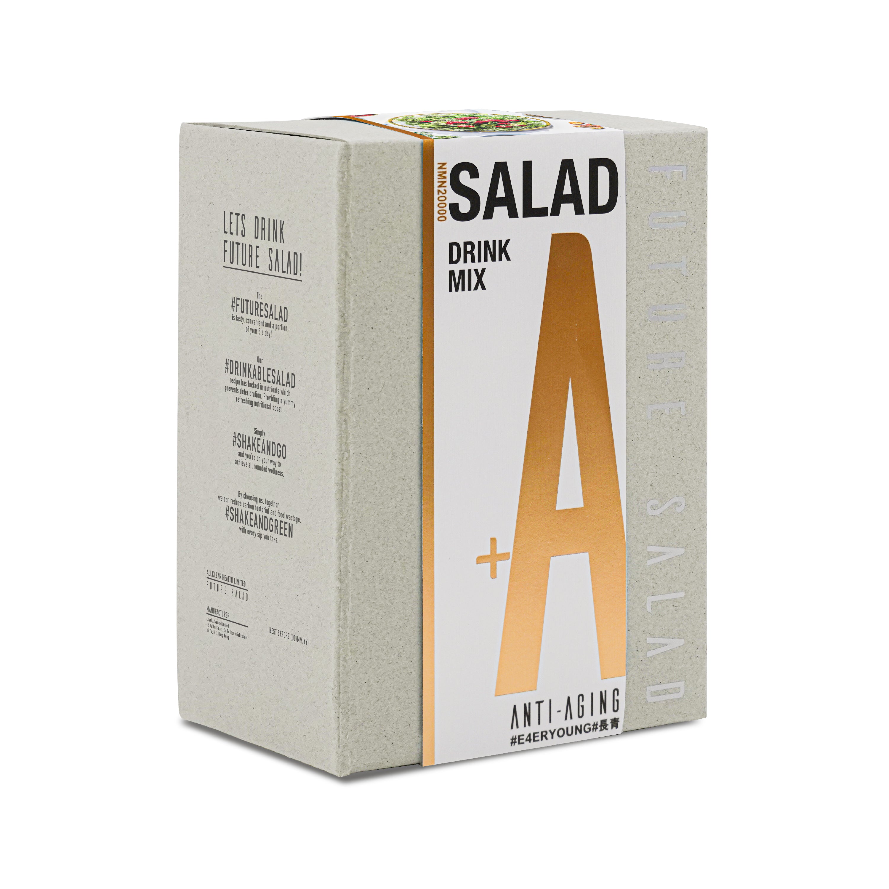 Lets Drink Future Salad | 凍齡新沙律 (NMN20000) Anti-Aging Salad Drink Mix 30包裝 | Future Salad